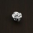 Ручка кнопка CAPPIO Rose 01, белая с серебряным - Фото 2
