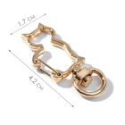 Карабин металлический «Кошка», 42×17 мм / 8×2.2 мм, 5 шт., под золото - Фото 2