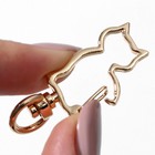 Карабин металлический «Кошка», 42×17 мм / 8×2.2 мм, 5 шт., под золото - Фото 4