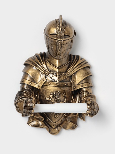 Держатель для туалетной бумаги «Рыцарь», 16×22×31 см, бронза