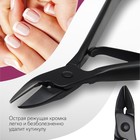 Кусачки маникюрные для кутикулы, 9.3 см, длина лезвия-10 мм, чёрные - Фото 2