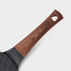 Сковорода-оладница Доляна «Смайлы», d=26 см, ручка soft-touch, литой алюминий, чёрная - Фото 5