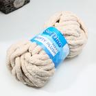 Пряжа фантазийная 100% полиэстер "Softy plush maxi" 250 гр 22 м бежевый жасмин - Фото 2