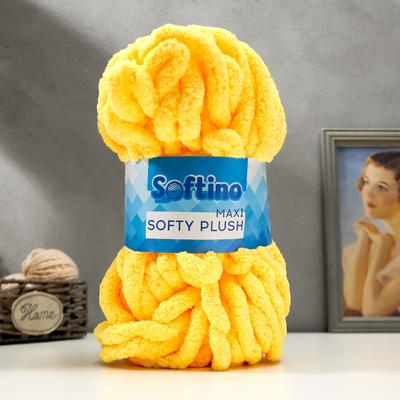 Пряжа фантазийная 100% полиэстер "Softy plush maxi" 250 гр 22 м ананасовый