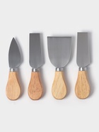 Набор ножей для подачи сыра, 4 шт., на магнитной подставке, 8.5×8.5×16.5 см, бежевый - Фото 4