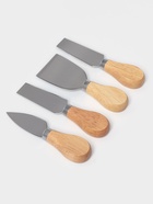 Набор ножей для подачи сыра, 4 шт., на магнитной подставке, 8.5×8.5×16.5 см, бежевый - Фото 5