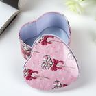 Шкатулка металл сердце "Леденец" 4х7х7 см - фото 22908077