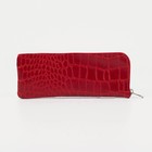 Ключница карманная на молнии, длина 16 см, кольцо, цвет красный - Фото 1