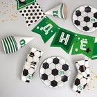 Набор бумажной посуды «С днём рождения. Футболист», 6 тарелок , 1 гирлянда , 6 стаканов, 6 колпаков - Фото 2