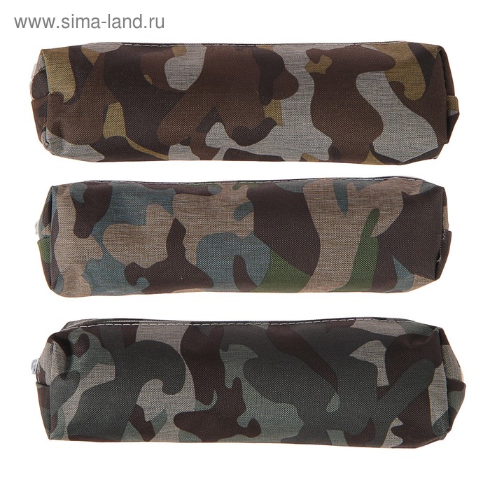 Пенал школьный на молнии «Милитари», МИКС - Фото 1