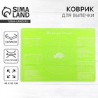 Силиконовый коврик для выпечки «Тесто для пиццы», 64×45 см - Фото 1