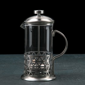 Френч-пресс стеклянный Доляна «Фараон», 600 мл, 14×11×21,5 см 4501346