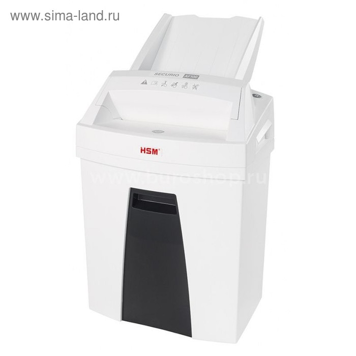 Шредер HSM Securio AF100 (P-4), фрагменты 4x25мм, 100 листов одн,скрепки,скобы,пл.карты, 25л - Фото 1