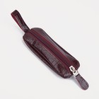 Ключница на молнии, длина 10 см, металлическое кольцо, цвет бордовый - фото 8951147