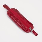 Ключница на молнии, длина 14,5 см, кольцо, цвет красный - фото 8951152