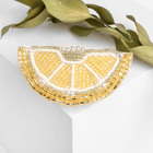 Брошь «Лимон» бисерный, цвет жёлтый - Фото 1