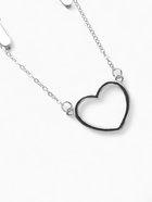 Зажим для кардигана «Сердечко» на цепочках, цвет серебро - Фото 3