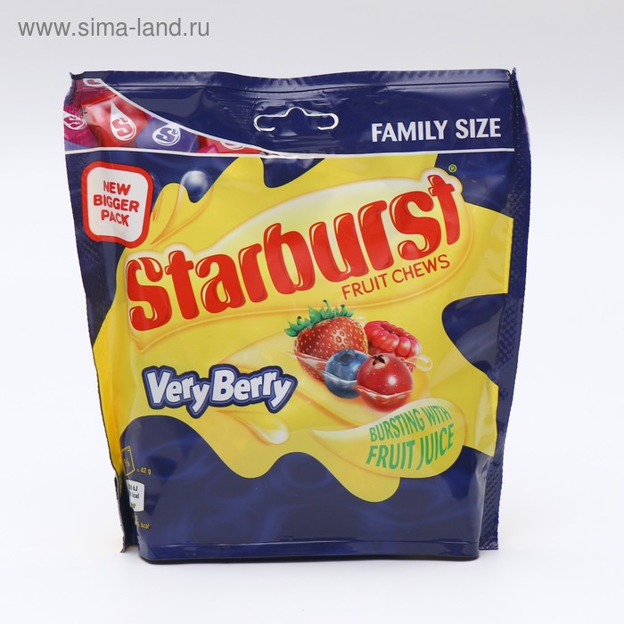 Конфеты жевательные Starburst fruit very berry, 210 г - Фото 1