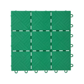 Модульное покрытие, 30 x 30 см, пластик, зелёное, 1 шт.