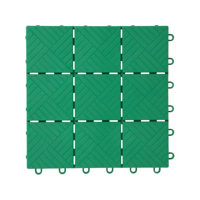 Модульное покрытие, 30 × 30 см, пластик, зелёное, 1 шт. - Фото 1