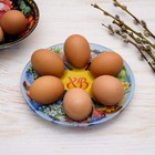 Стеклянная подставка на 6 яиц «Пасхальный венок», 18 х 18 см - Фото 5