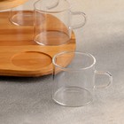 Набор чайный из стекла «Нежность», 9 предметов: чайник 700 мл, 6 кружек, цвет мятный - Фото 2