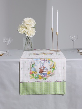 Дорожка на стол «Уютная Пасха», 40×146 см, 100% хлопок, саржа 190 г/м²  (артикул 4778279)  большой выбор товаров оптом и в розницу по низким ценам с доставкой