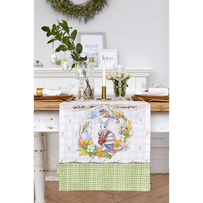 Дорожка на стол «Уютная Пасха», 40×146 см, 100% хлопок, саржа 190 г/м²