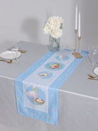 Дорожка на стол Этель «Пасхальные радости» 40×146 см, 100% хлопок, саржа 190 г/м², голубая - Фото 2