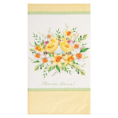 Полотенце «Цыплята», 40×73 см, 100% хлопок, саржа 190 г/м²
