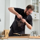 Фартук кухонный мужской «Этель. Король на кухне», 70×60 см, 100% хлопок, саржа 190 г/м² - Фото 1