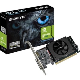 Видеокарта Gigabyte nVidia GeForce GT 710, 2Гб, 64bit, GDDR5, DVI, HDMI, CRT, HDCP