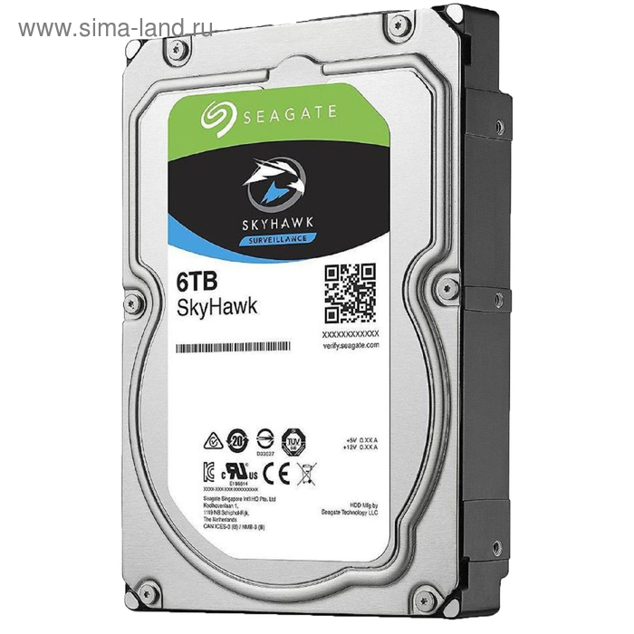 Жесткий диск Seagate Original Skyhawk, 6Тб, SATA-III, 3.5" - Фото 1