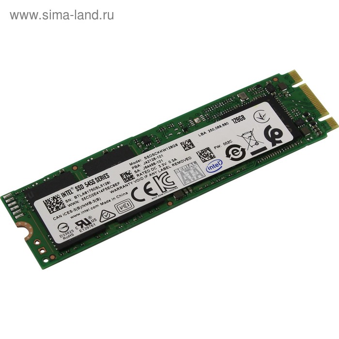 Накопитель SSD Intel Original 545s Series M.2 2280 SSDSCKKW128G8, 128Гб, SATA III - Фото 1