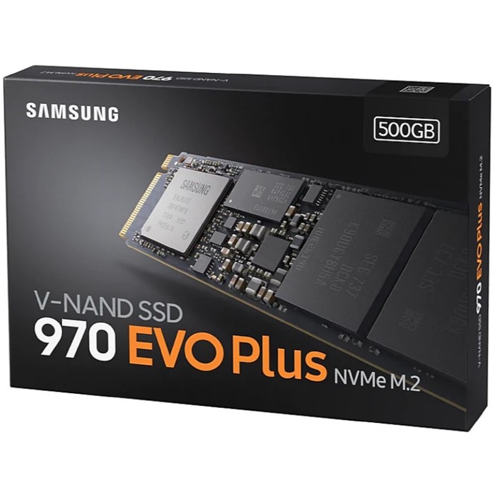 Накопитель SSD Samsung 970 EVO Plus M.2 2280 MZ-V7S500BW, 500Гб, PCI-E x4 - фото 51297175