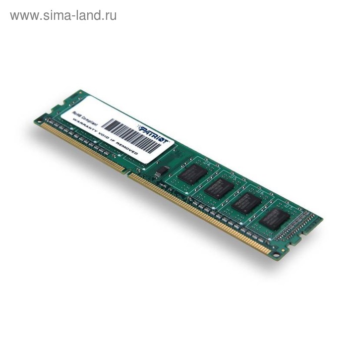 Память DDR3 Patriot PSD34G160081, 4Гб, PC3-12800, 1600 МГц, DIMM - Фото 1