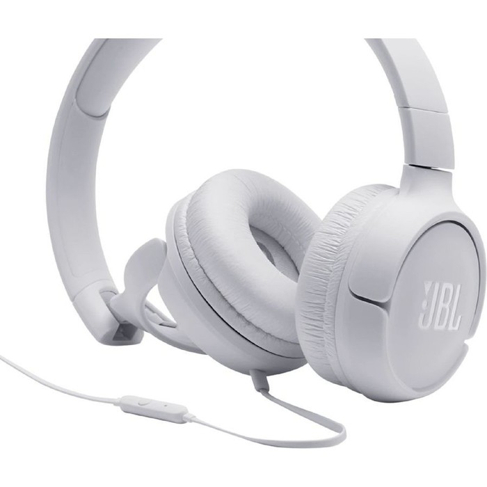 Наушники JBL T500, накладные, 1.187 м, проводные, белые - фото 51524319