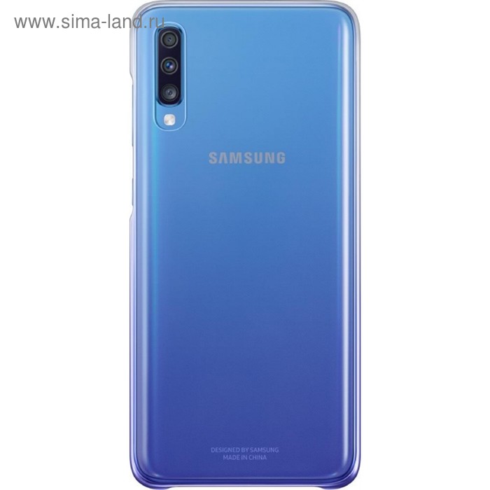 Чехол клип-кейс для Samsung Galaxy A70 Gradation Cover, фиолетовый (EF-AA705CVEGRU) - Фото 1