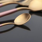 УЦЕНКА Набор столовых приборов «Оску. Пинк», 4 предмета, золотой - Фото 2