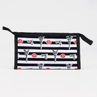 Косметичка на молнии, чёрная, белая - Фото 2