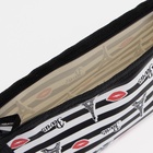 Косметичка на молнии, чёрная, белая - Фото 3