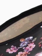 Косметичка на молнии, треугольная, маленькая, с принтом «Полевые цветы» чёрный - Фото 3