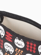 Косметичка на молнии, треугольная, средняя, с принтом, чёрная - Фото 2