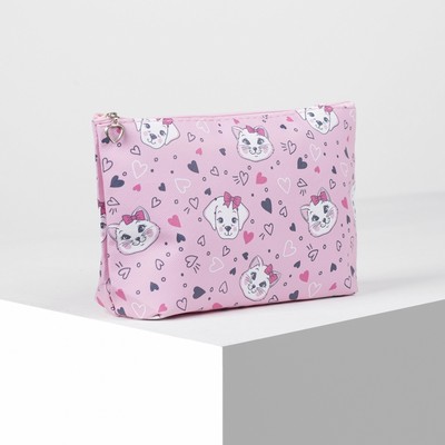 Косметичка простая, отдел на молнии, цвет розовый