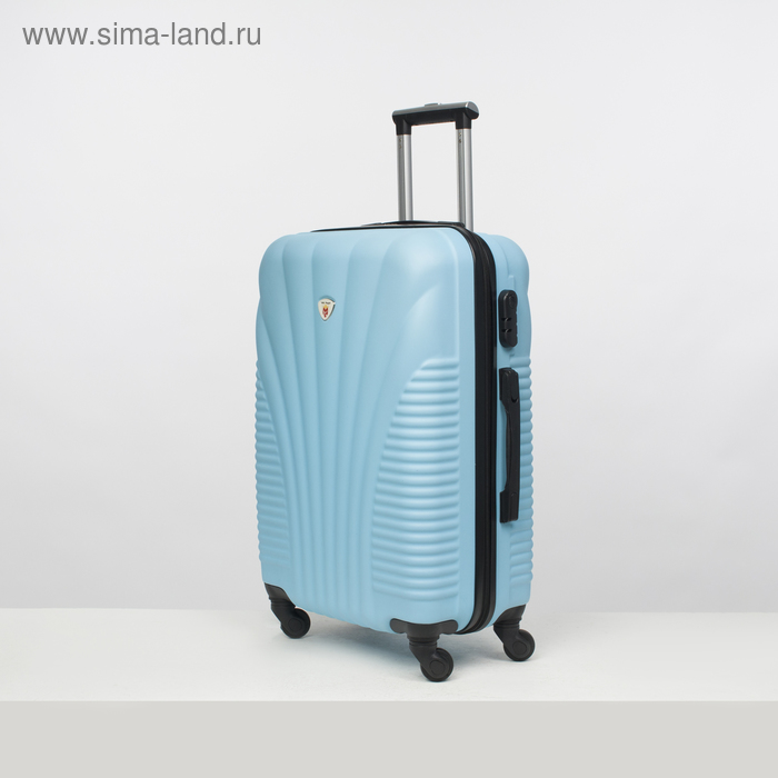 Чемодан средний 24", отдел на молнии, кодовый замок, 4 колеса, цвет бирюзовый - Фото 1