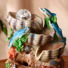 Фонтан "Дельфины" ракушки-кадки, 11х16х24 см  (с подсветкой) - Фото 2