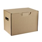 Коробка с крышкой 250 x 340 x 260 мм, Calligrata, микрогофрокартон, коричневый - Фото 2