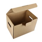 Коробка с крышкой 250 x 340 x 260 мм, Calligrata, микрогофрокартон, коричневый - Фото 3