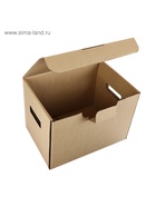 Коробка с крышкой 250×340×260 мм, Calligrata, микрогофрокартон, коричневый 4840846
