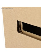 Коробка с крышкой 250×340×260 мм, Calligrata, микрогофрокартон, коричневый 4840846